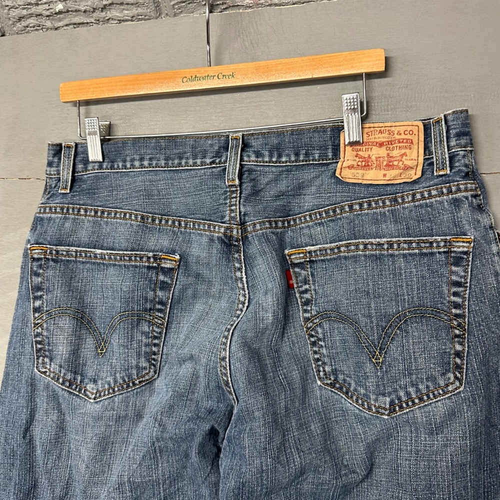 Levis 559 Relaxed Straight Mens Jeans 38x30 Medium Wash‎ Blue Denim 559-0215